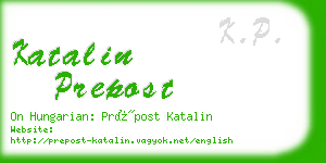 katalin prepost business card